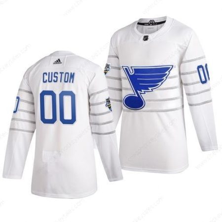 Men’s 2020 NHL All-Star Game St. Louis Blues Custom Authentic Adidas White Jersey