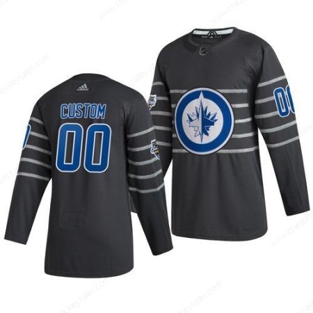 Men’s 2020 NHL All-Star Game Winnipeg Jets Custom Authentic Adidas Gray Jersey