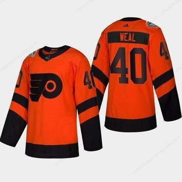 Men’s #40 Jordan Weal Flyers Coors Light 2019 Stadium Series Orange Authentic Jersey