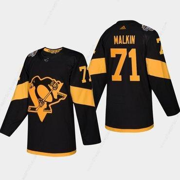 Men’s #71 Evgeni Malkin Penguins Coors Light 2019 Stadium Series Black Authentic Jersey