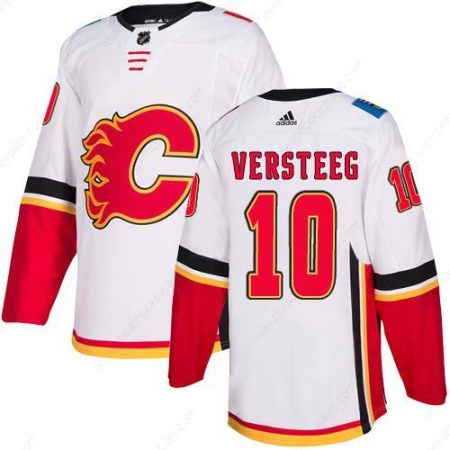 Men’s Adidas Calgary Flames #10 Kris Versteeg White Away Authentic NHL Jersey