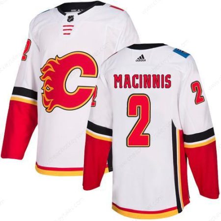 Men’s Adidas Calgary Flames #2 Al Macinnis White Away Authentic NHL Jersey