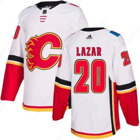 Men’s Adidas Calgary Flames #20 Curtis Lazar White Away Authentic NHL Jersey