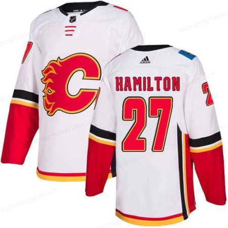 Men’s Adidas Calgary Flames #27 Dougie Hamilto White Away Authentic NHL Jersey