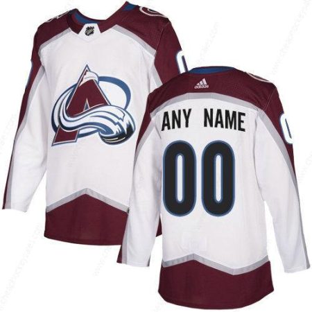 Men’s Adidas Colorado Avalanche NHL Authentic White Customized Jersey