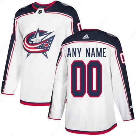 Men’s Adidas Columbus Blue Jackets NHL Authentic White Customized Jersey