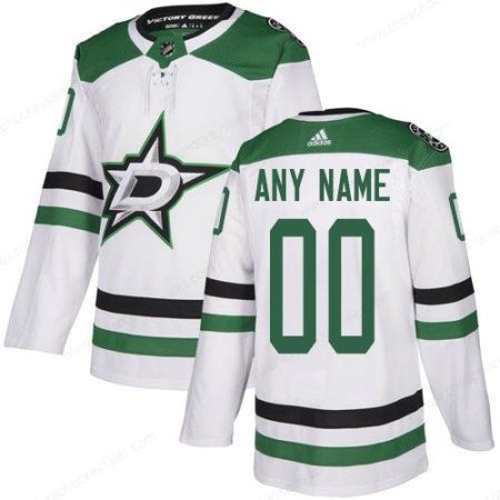 Men’s Adidas Dallas Stars Away NHL Authentic White Customized Jersey