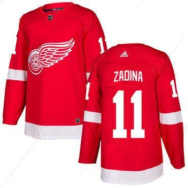 Men’s Adidas Detroit Red Wings #11 Filip Zadina Red Home Authentic NHL Jersey