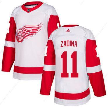 Men’s Adidas Detroit Red Wings #11 Filip Zadina White Authentic NHL Jersey