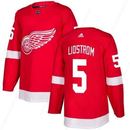 Men’s Adidas Detroit Red Wings #5 Nicklas Lidstrom Red Home Authentic Stitched NHL Jersey