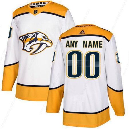 Men’s Adidas Nashville Predators NHL Authentic White Customized Jersey