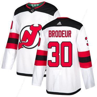 Men’s Adidas New Jersey Devils #30 Martin Brodeur White Authentic Stitched NHL Jersey