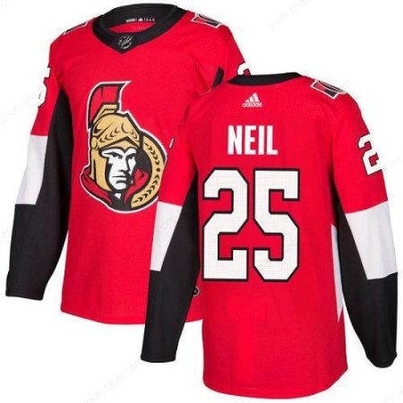 Men’s Adidas Ottawa Senators #25 Chris Neil Red Home Authentic Stitched NHL Jersey