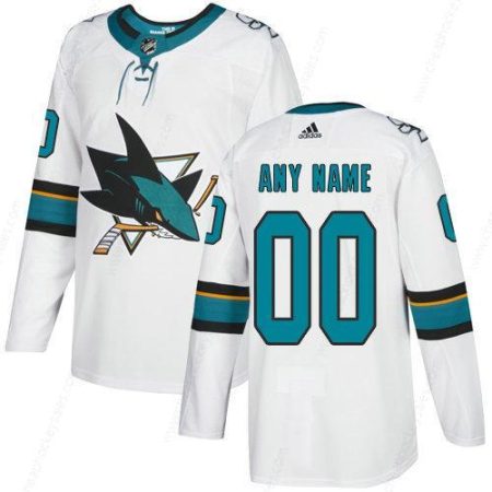 Men’s Adidas San Jose Sharks NHL Authentic White Customized Jersey