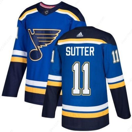 Men’s Adidas St. Louis Blues #11 Brian Sutter Blue Home Authentic Stitched NHL Jersey