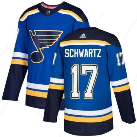 Men’s Adidas St. Louis Blues #17 Jaden Schwartz Blue Home Authentic Stitched NHL Jersey