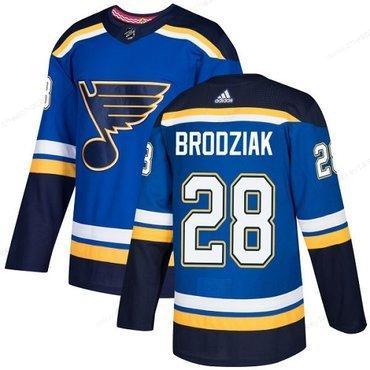 Men’s Adidas St. Louis Blues #28 Kyle Brodziak Blue Home Authentic Stitched NHL Jersey