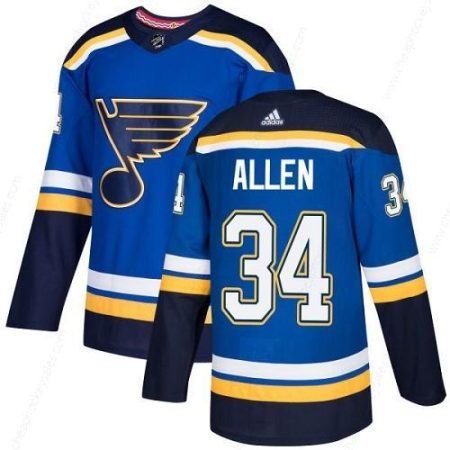 Men’s Adidas St. Louis Blues #34 Jake Allen Blue Home Authentic Stitched NHL Jersey