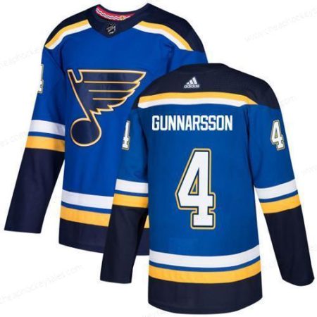 Men’s Adidas St. Louis Blues #4 Carl Gunnarsson Blue Home Authentic Stitched NHL Jersey