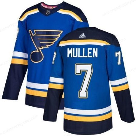 Men’s Adidas St. Louis Blues #7 Joe Mullen Blue Home Authentic Stitched NHL Jersey