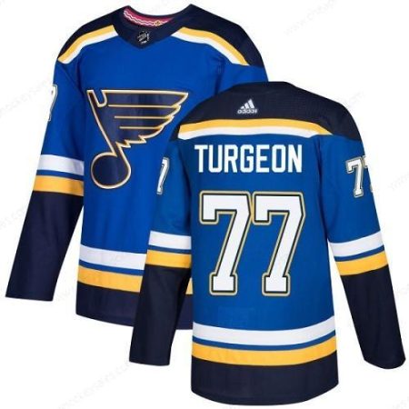 Men’s Adidas St. Louis Blues #77 Pierre Turgeon Blue Home Authentic Stitched NHL Jersey