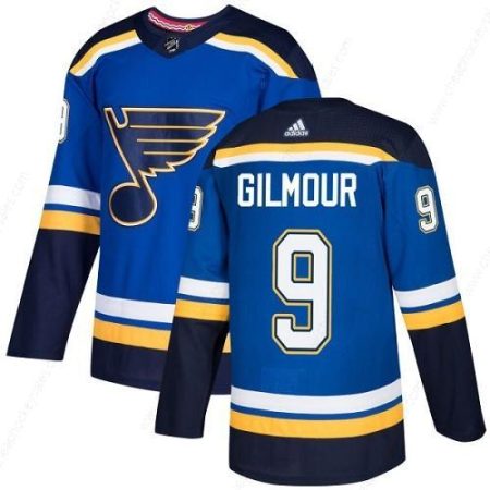 Men’s Adidas St. Louis Blues #9 Doug Gilmour Blue Home Authentic Stitched NHL Jersey