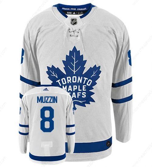 Men’s Adidas Toronto Maple Leafs #8 Jake Muzzin White Away Authentic Jersey