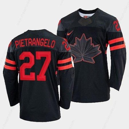 Men’s Alex Pietrangelo Canada Hockey Black 2022 Beijing Winter Olympic #27 Alternate Rrplica Jersey