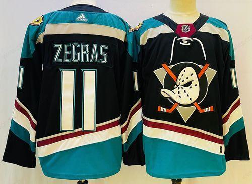 Men’s Anaheim Ducks #11 Trevor Zegras Black Authentic Jersey