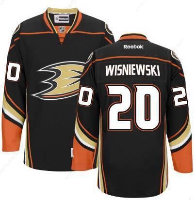 Men’s Anaheim Ducks #20 James Wisniewski Black Third Jersey