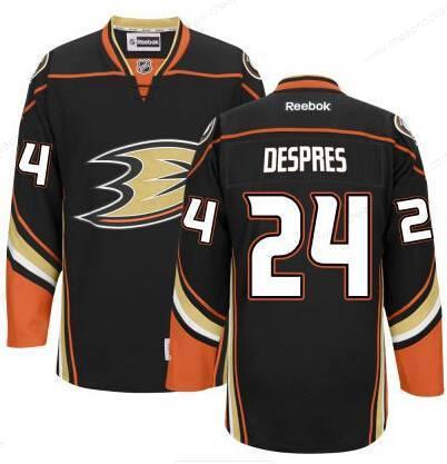 Men’s Anaheim Ducks #24 Simon Despres Black Third Jersey