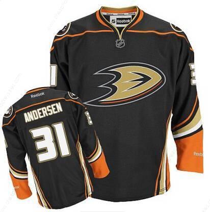 Men’s Anaheim Ducks #31 Frederik Andersen Black Third Jersey