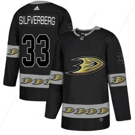 Men’s Anaheim Ducks #33 Jakob Silfverberg Black Team Logos Fashion Adidas Jersey