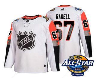 Men’s Anaheim Ducks #67 Rickard Rakell White 2018 NHL All-Star Stitched Ice Hockey Jersey