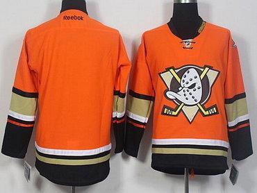 Men’s Anaheim Ducks Blank Reebok Orange Alternate Hockey Jersey