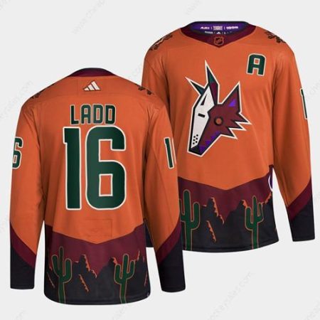 Men’s Arizona Coyotes #16 Andrew Ladd Orange 2022-23 Reverse Retro Stitched Jersey