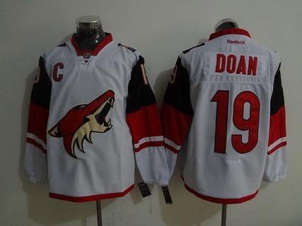 Men’s Arizona Coyotes #19 Shane Doan Reebok White Premier Away Jersey