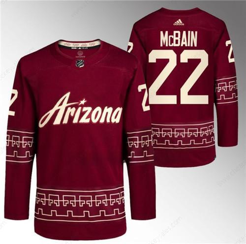 Men’s Arizona Coyotes #22 Jack Mcbain Garnet Alternate Pro Jersey