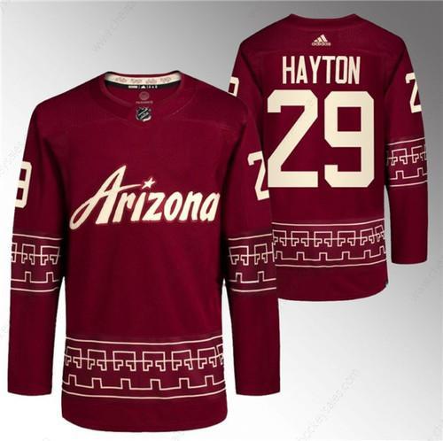 Men’s Arizona Coyotes #29 Barrett Hayton Garnet Alternate Pro Jersey