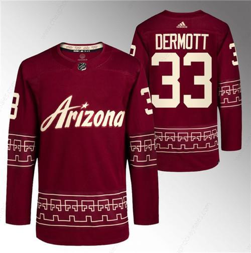 Men’s Arizona Coyotes #33 Travis Dermott Garnet Alternate Pro Jersey