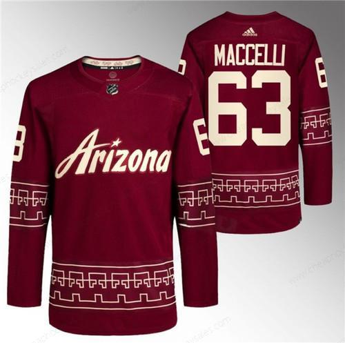 Men’s Arizona Coyotes #63 Matias Maccelli Garnet Alternate Pro Jersey