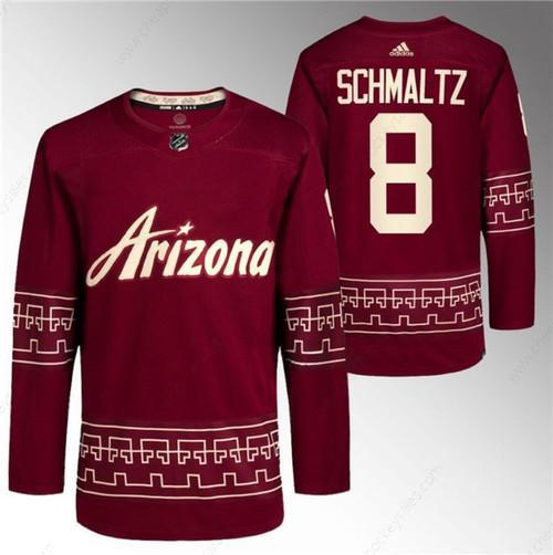 Men’s Arizona Coyotes #8 Nick Schmaltz Garnet Alternate Pro Jersey