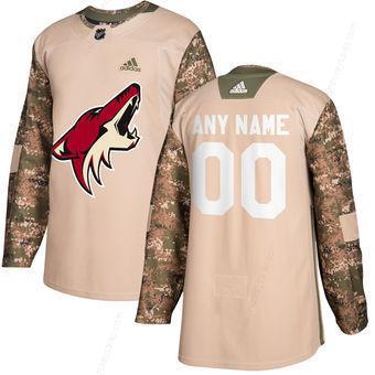 Men’s Arizona Coyotes Adidas Camo Veterans Day Custom Practice Jersey