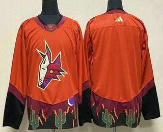 Men’s Arizona Coyotes Blank Orange 2022 Reverse Retro Stitched Jersey