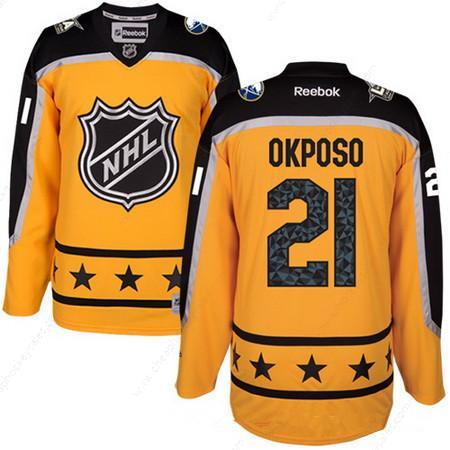 Men’s Atlantic Division Buffalo Sabres #21 Kyle Okposo Reebok Yellow 2017 NHL All-Star Stitched Ice Hockey Jersey