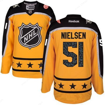 Men’s Atlantic Division Detroit Red Wings #51 Frans Nielsen Reebok Yellow 2017 NHL All-Star Stitched Ice Hockey Jersey