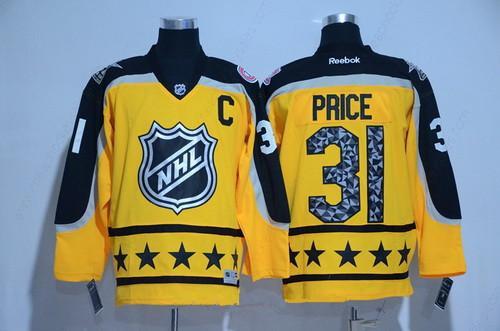 Men’s Atlantic Division Montreal Canadiens #31 Carey Price Reebok Yellow 2017 NHL All-Star Stitched Ice Hockey Jersey