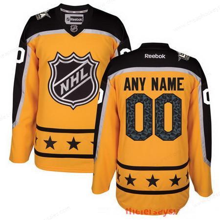 Men’s Atlantic Division Reebok Yellow 2017 NHL All-Star Game Custom Stitched Hockey Jersey