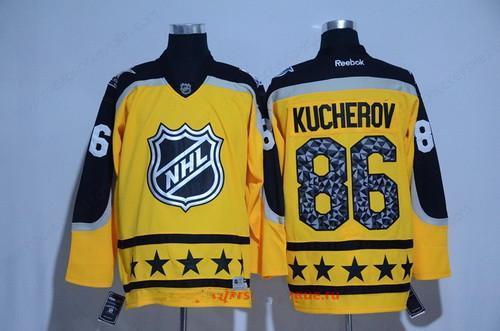 Men’s Atlantic Division Tampa Bay Lightning #86 Nikita Kucherov Reebok Yellow 2017 NHL All-Star Stitched Ice Hockey Jersey