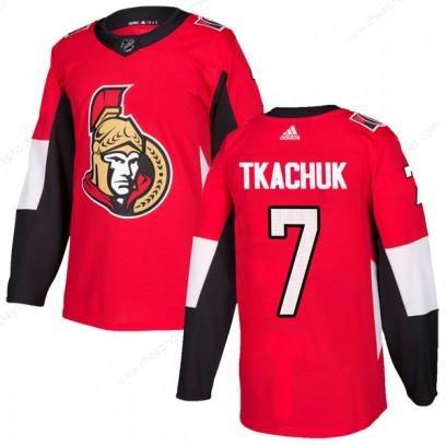 Men’s Authentic Ottawa Senators #7 Brady Tkachuk Adidas Home Red Jersey